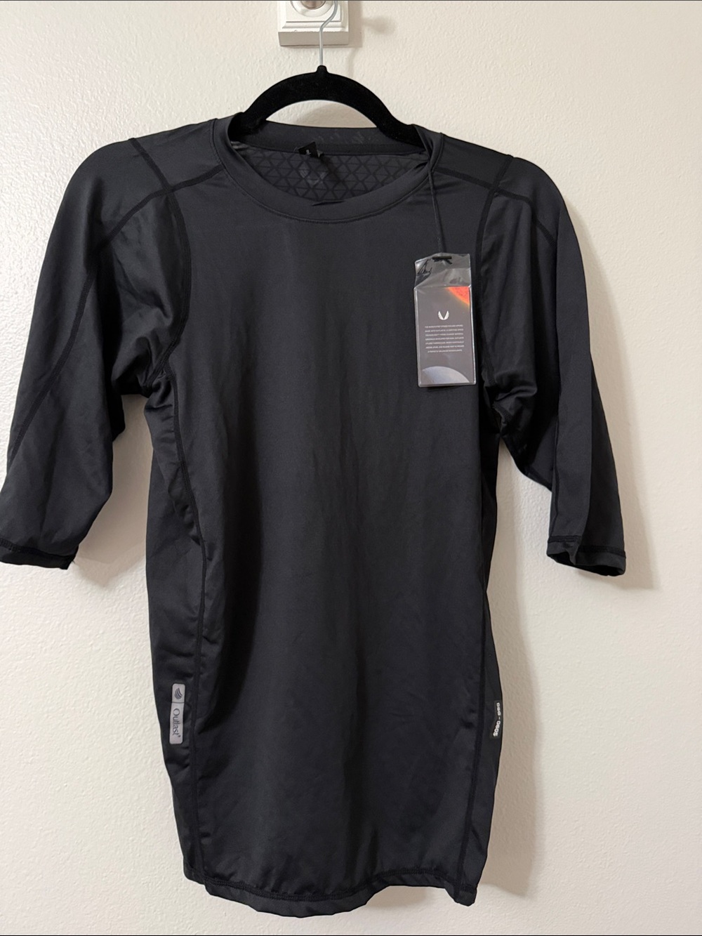 ASRV Black Athletic Compression Top - Short Sleeve